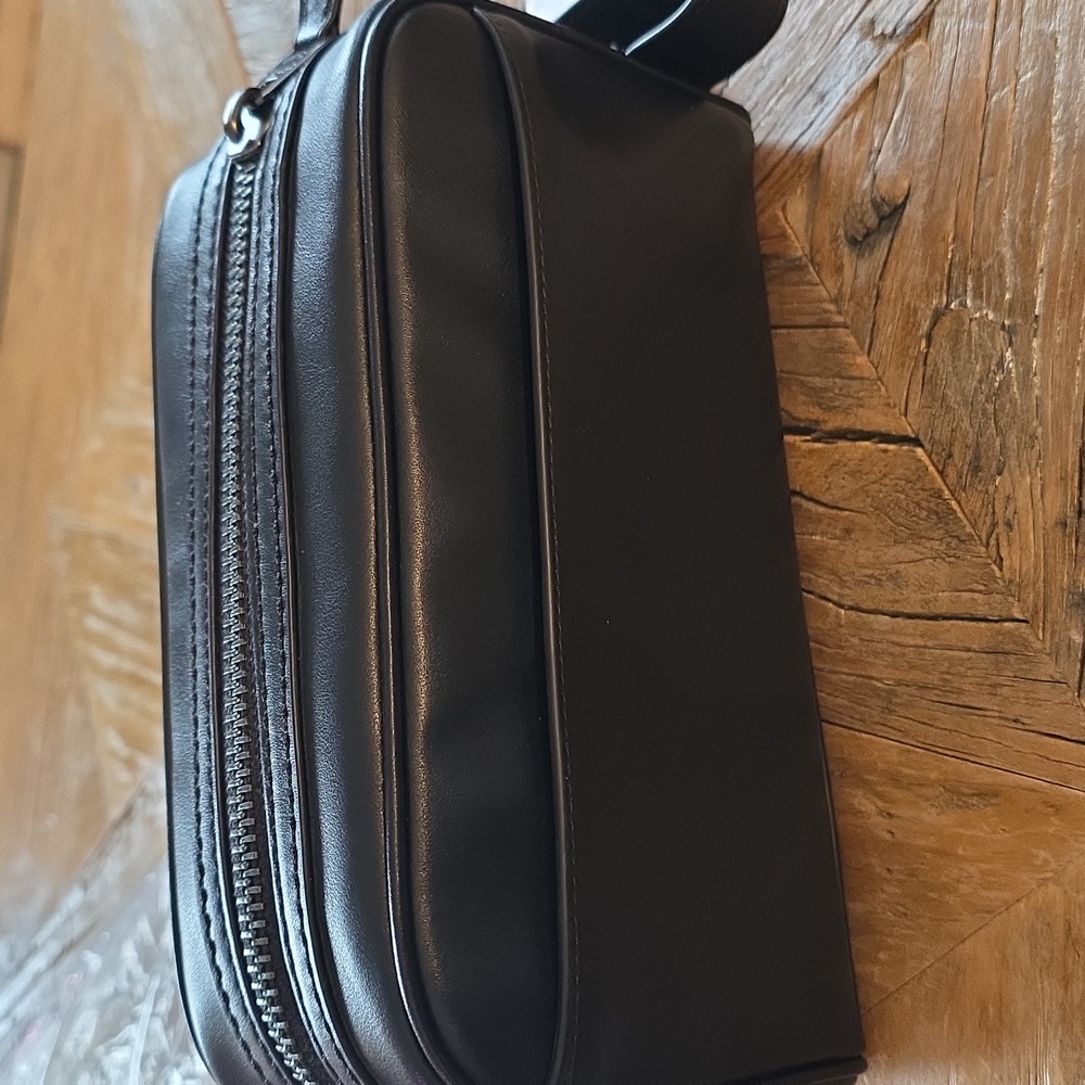 New COACH leather travel shaving kit